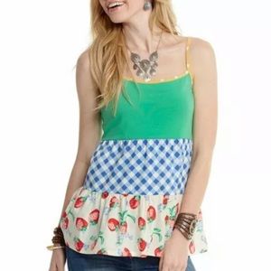 Matilda Jane Happy and Free Biscotti Tank Sz L NWT